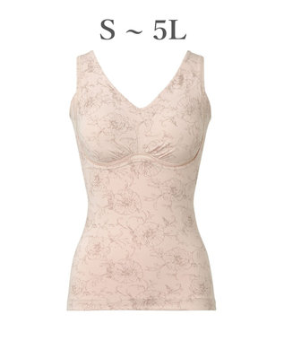 BRADELIS New York 【Yukine inc. / ブラデリス】ゆきねえ365綿混モアらく快適フルカップブラキャミ24 ノンワイヤー 補正 洋服に響きにくい ブラトップ カップ付き シェイパー YH524301