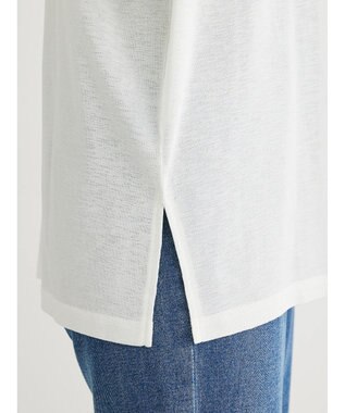 Green Parks 袖チュールドッキングシアープルオーバー Off White