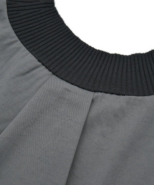 Green Parks 異素材切替ニットチュニック Black