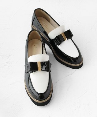 TOCCA NOBLE RIBBON LOFER SHOES ローファー ブラック系5