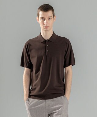 JOSEPH HOMME 【WEB限定カラーあり】【洗える/ストレッチ】リュクスレーヨン　ポロニット ダークブラウン系