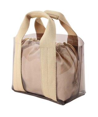 Green Parks 巾着付きＰＶＣトートバッグ Beige