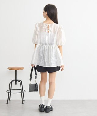 earth music&ecology シアージャガードペプラムチュニック White