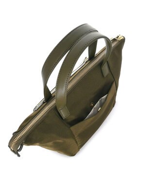 IBIZA コモド　オペラナイロン/牛革　ハンドバッグ カーキ