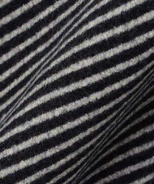 ICB ミルドウール ストライプ柄ニットスカート ブラック系1