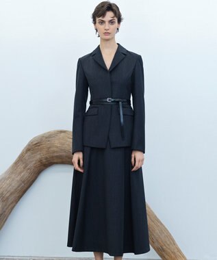 23区 【エステータ】CANONICO カバートクロス ジャケット チャコールグレー