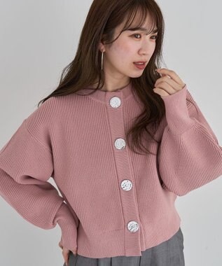 Green Parks ・ＡＮＤＳＥＡＲＣＨ　ニットカーディガン Pink