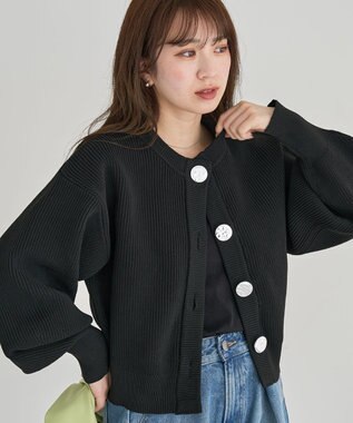 Green Parks ・ＡＮＤＳＥＡＲＣＨ　ニットカーディガン Black