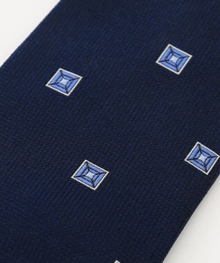 J.PRESS MEN 【定番】ブロック小紋ネクタイ ネイビー系7
