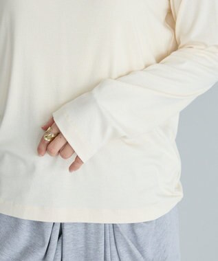 CRAFT STANDARD BOUTIQUE ハイネックハーフボタンプルオーバー Off White