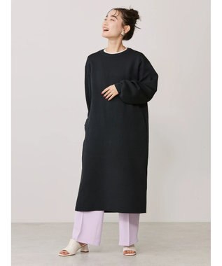 AMERICAN HOLIC エコカルットクルーネックワンピース Black