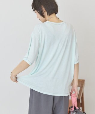 AMERICAN HOLIC 【先行予約】【マルチ機能】配色ステッチルーズTシャツ Mint
