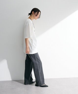 Green Parks ・ＥＬＥＮＣＡＲＥ　ＤＵＥ　ロゴｐｔ　６分袖ＴＥＥ Off White