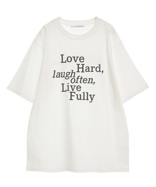 Green Parks ・ＥＬＥＮＣＡＲＥ　ＤＵＥ　ロゴｐｔ　６分袖ＴＥＥ Off White