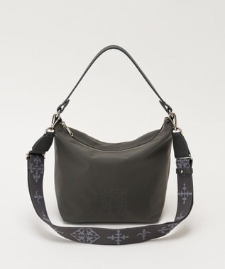 russet ＜320g/撥水性あり＞コーデュラナイロン2wayシンプルショルダーバッグ(CE-1536) Gray