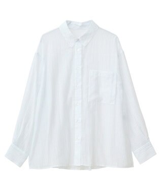 AMERICAN HOLIC シアーシャツ Stripe White