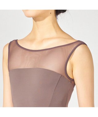 Chacott ノースリーブレオタード ダークブラウン