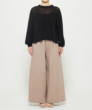 uncrave シアーハイツイストリブ ドルマントップス ブラック