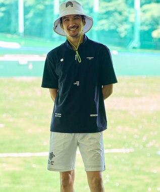 PW CIRCULUS 【MEN】AIR TOOL ハーフジップモック ゴルフ ネイビー系