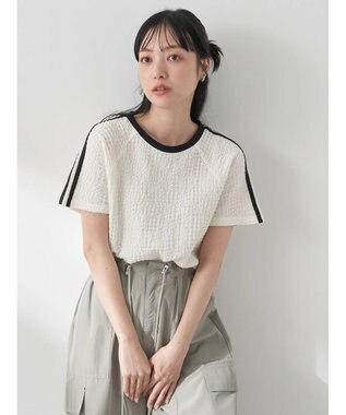 earth music&ecology ラインジャガードプルオーバー Off White