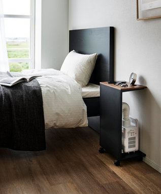 tower キャスター付き 目隠し布団乾燥機スタンド タワー ブラック