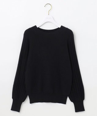 ANY SIS 【洗える】冬のシャルマン パフスリーブ ニット ブラック