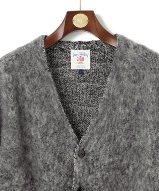 J.PRESS MEN 【J.PRESS ORIGINALS】SHETLAND WOOL SHAGGY SADLE CARDIGAN グレー系
