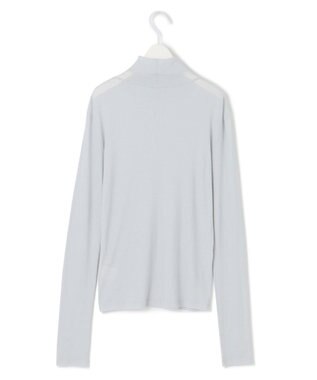 ICB L 【新色追加・洗える】 パウダリーリブ ハイネックプルオーバー ライトグレー系