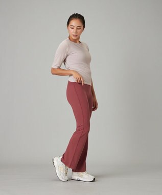 Chacott シアーワッフルハーフスリーブTシャツ グレージュ
