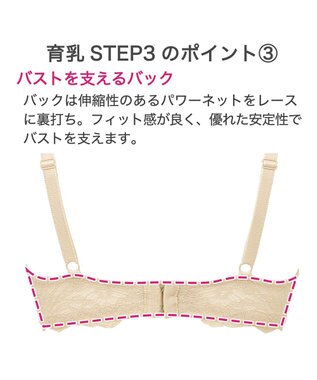 BRADELIS New York 【BRADELIS New York ブラデリス】ジャクリーンステップ3ブラ24A1 育乳補整 補正 ブラジャー 下着 幅狭ワイヤーでバストを整える シャンパンベージュ