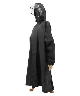 MOONBAT FLAT PURE レインコート チェック柄 リュック対応 ユニセックス 収納袋付き チャコールグレー