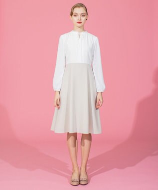 TOCCA 【洗える】SUNNY 長袖ドレス ベージュ系