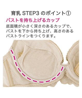 BRADELIS New York 【BRADELIS New York ブラデリス】ジャクリーンステップ3ブラ24A1 育乳補整 補正 ブラジャー 下着 幅狭ワイヤーでバストを整える シャンパンベージュ