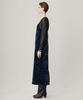 ICB L 【洗える】 マットトリコットチュール シアーカットソー ブラック系