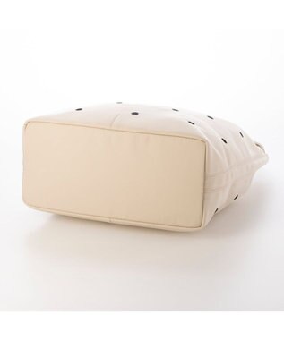 UNBILLION カシュカシュ cachecache / 三つ編みハンドルドット刺繍トート アイボリー