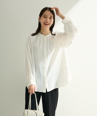 Green Parks Ｏ．２ｗａｙボウタイブラウス Ecru