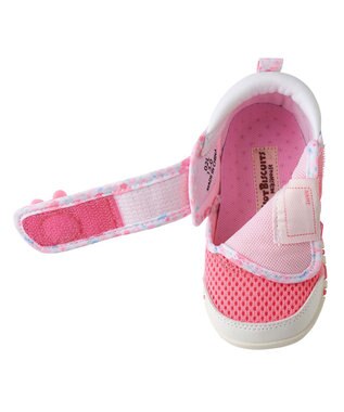 MIKI HOUSE HOT BISCUITS 【12-13cm】ダブルラッセル サマーファーストベビーシューズ ピンク