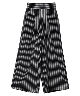 Green Parks ・ＥＬＥＮＣＡＲＥ　ＤＵＥ　ストライプワイドパンツ Black