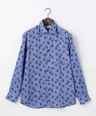 JOSEPH ABBOUD 【麻100％・軽い・涼しい】モイスチャー リネン シャツ ブルー系6