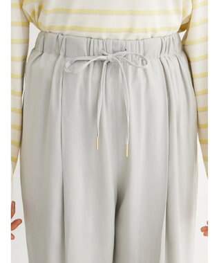 Green Parks つやサテンイージーパンツ Light Gray