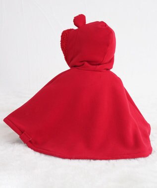 MIKI HOUSE HOT BISCUITS お耳付きボアフリース ダッフルマントギフトセット【BOX付き】 赤