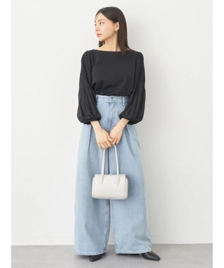 earth music&ecology マジョリカプリーツプルオーバー Black