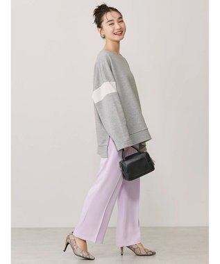 AMERICAN HOLIC 異素材ショルダー切り替えスウェット2 Light Gray Mixture