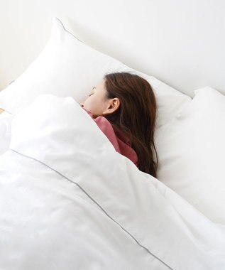 京和晒綿紗 ガーゼ枕カバー 白3重合わせ M43×63用 グレーバイアス