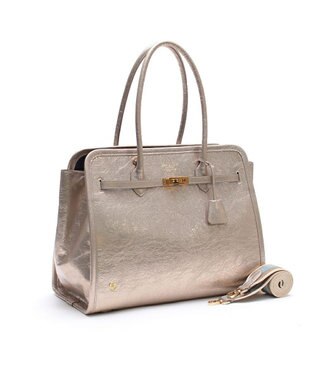 A.D.M.J. 【牛革】クラックメタル/イタリアンレザー前金具付トートL ブロンズ