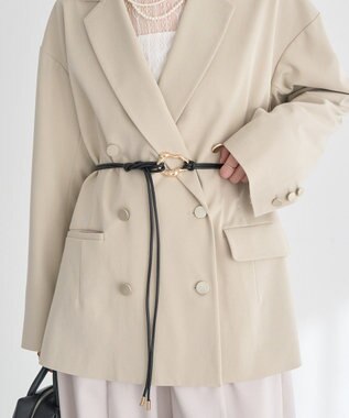 earth music&ecology ニュアンスバックルサッシュベルト