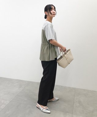 Green Parks 異素材ドッキングプルオーバー Gray Mixture