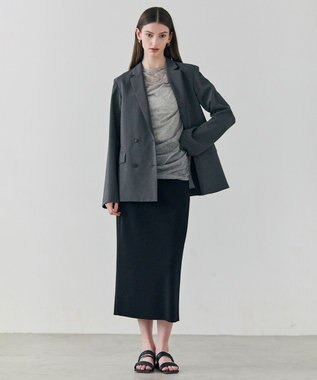 BEIGE， TOPAZ / アレンジギャザー ニット L.Grey