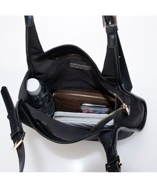 UNBILLION カシュカシュ cachecache / ベルトハンドルナイロントート ブラック