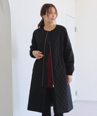 Tiaclasse 中綿キルティングコート ブラック